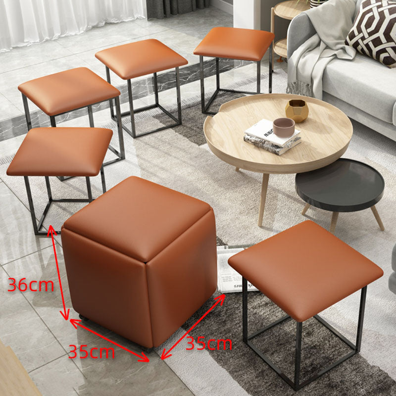 Rubik's Cube Low Stool Square And Round Household Small Apartment