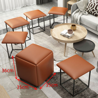 Rubik's Cube Low Stool Square And Round Household Small Apartment