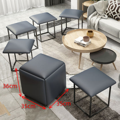 Rubik's Cube Low Stool Square And Round Household Small Apartment