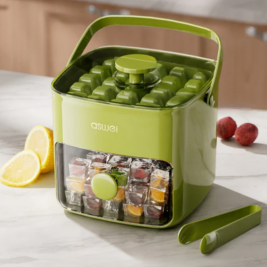 GlaçonExpress – Large Capacity Ice Cube Mold with Easy-Release Press Mechanism