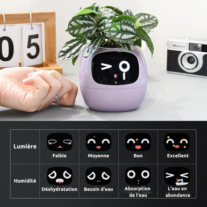 HappyPlanty – Smart AI Plant Pot with 7 Sensors & Facial Expressions