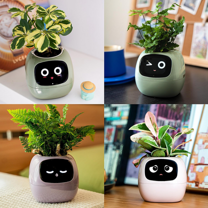 HappyPlanty – Smart AI Plant Pot with 7 Sensors & Facial Expressions