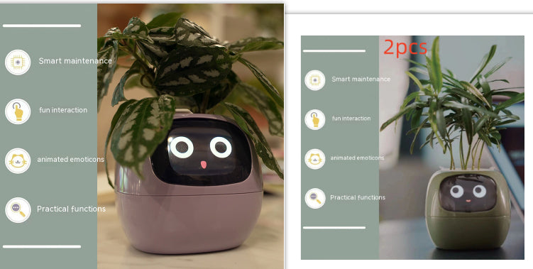 Smart Planter featuring animated emotions, practical functions, and smart maintenance for small space living.