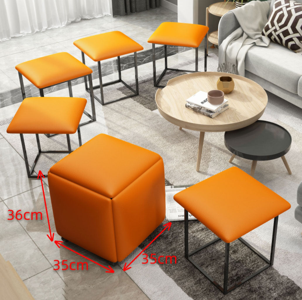 Rubik's Cube Low Stool Square And Round Household Small Apartment