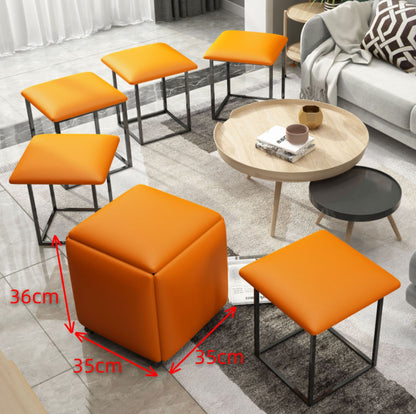 Rubik's Cube Low Stool Square And Round Household Small Apartment